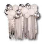 Balloon Backdrop Kit Plata C/1
