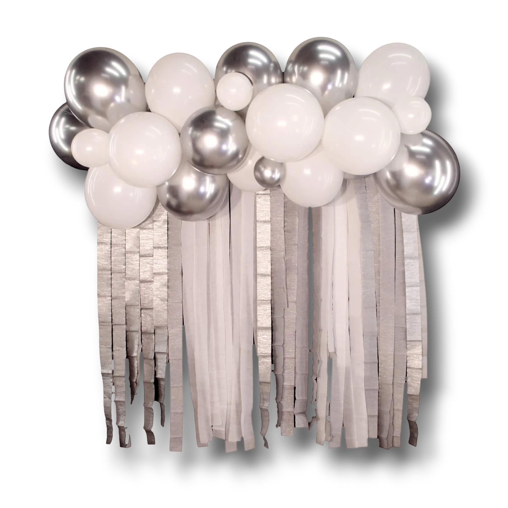 Balloon Backdrop Kit Plata C/1