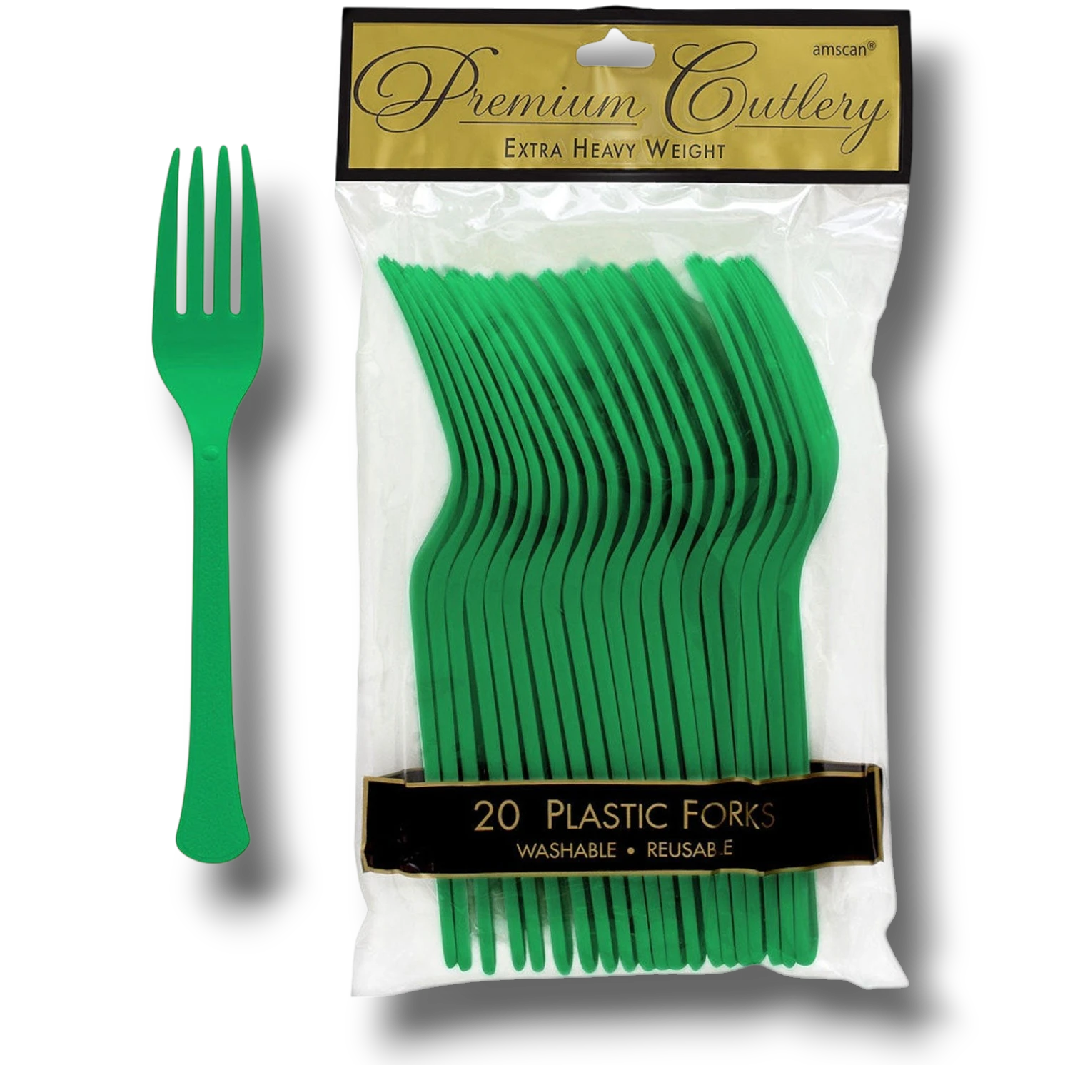 Tenedores Verde Bandera C/20