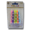 Stick Candles with Base and Balloons (6 per pack)