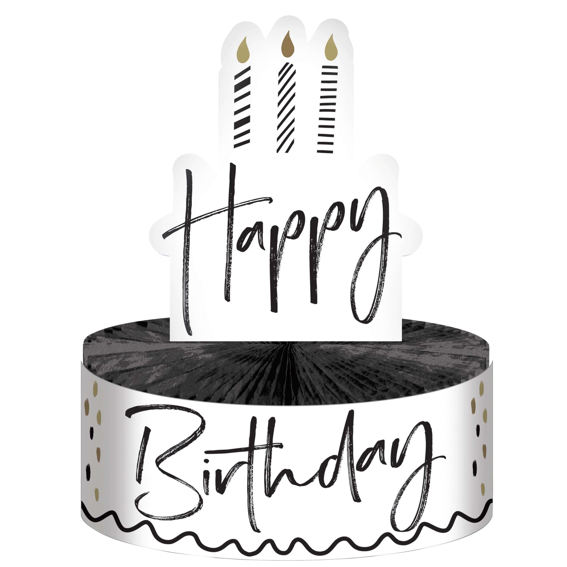 Happy Birthday Golden Wishes Centerpiece C/1