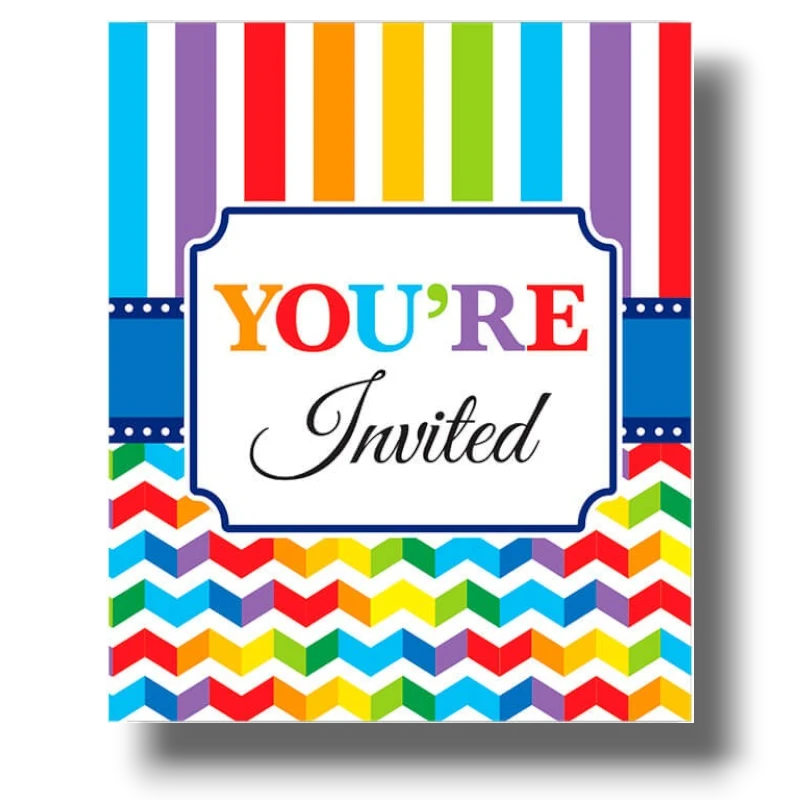 Invitacion Bright Birthday C/6