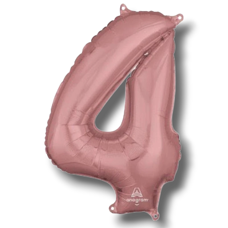 Globo 26" Numero 4 Oro Rosa C/1