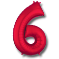 Balloon 36" Number 6 Red C/1