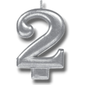 Vela Numero Plata 2 C/1