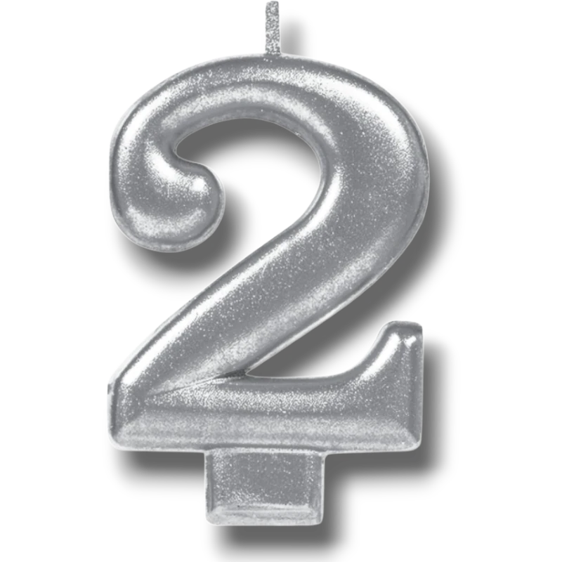 Silver Number 2 Candle C/1