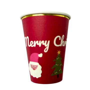 Vaso De Papel Dulce Navidad 12Oz C/8