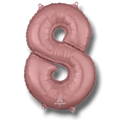 Globo 26" Numero 8 Oro Rosa C/1