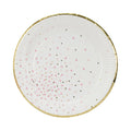 9" Plate Pink Dots C/8