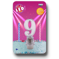 Vela Led Numero 9 C/1