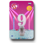 Vela Led Numero 9 C/1