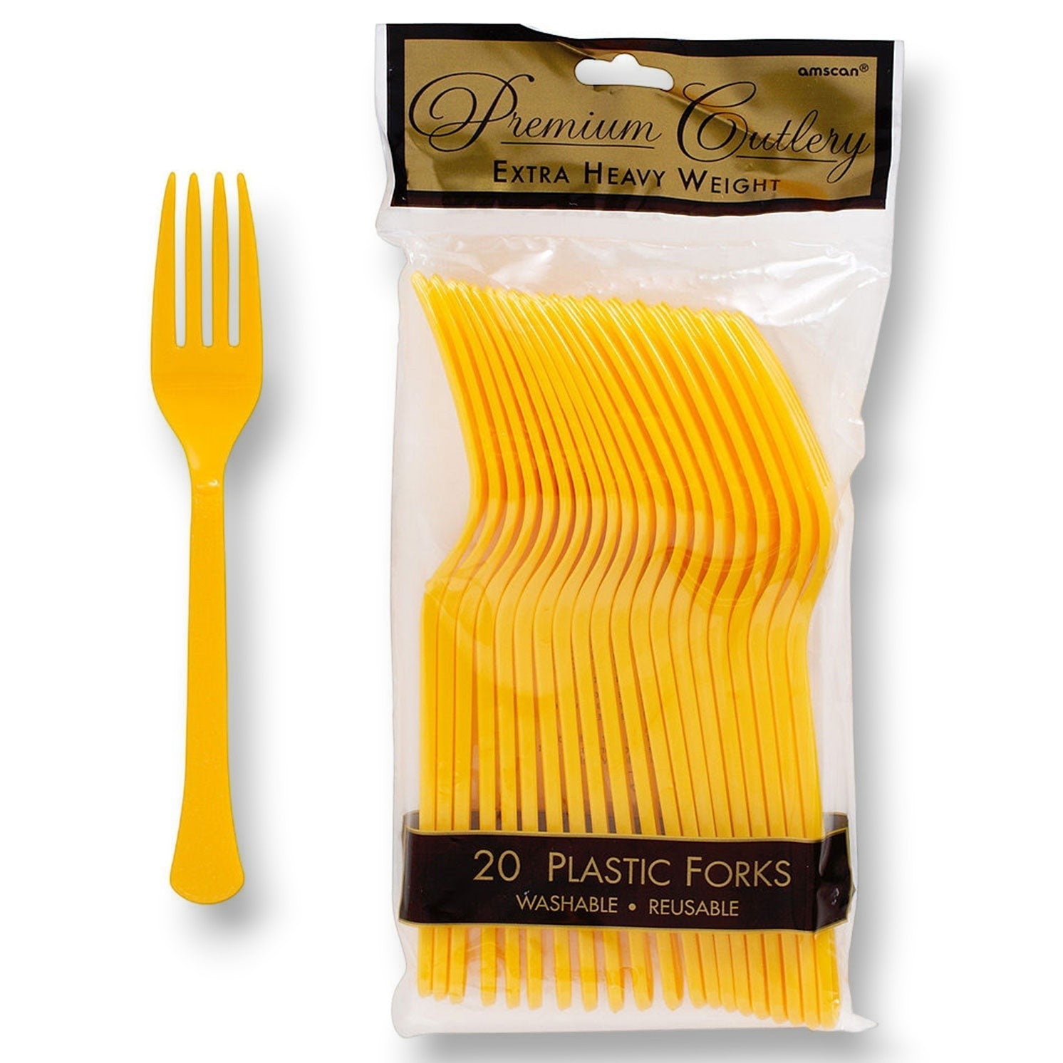 Tenedores Amarillo Tropical C/20