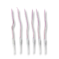 Vela Curva en Espiral Malva C/6