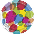 Plate 9" Balloons &amp; Rainbows Birthday C/8