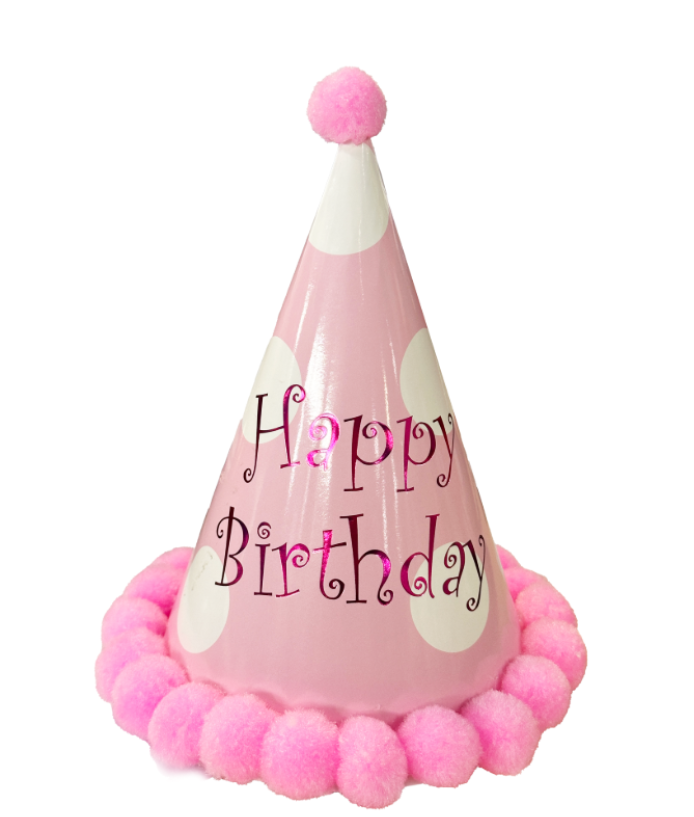 Pink Pom-Pom Hat (1 Pack)