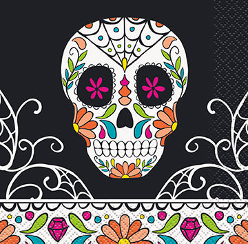 Servilleta CH Day Of The Dead Skull C/24