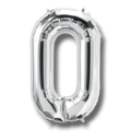 14" Balloon Number 0 Silver C/1