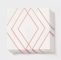 Servilleta G Lineas Rose Gold C/30