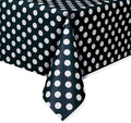 Black Polka Dot Tablecloth (1 Pack)