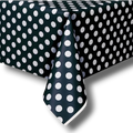 Black Polka Dot Tablecloth (1 Pack)