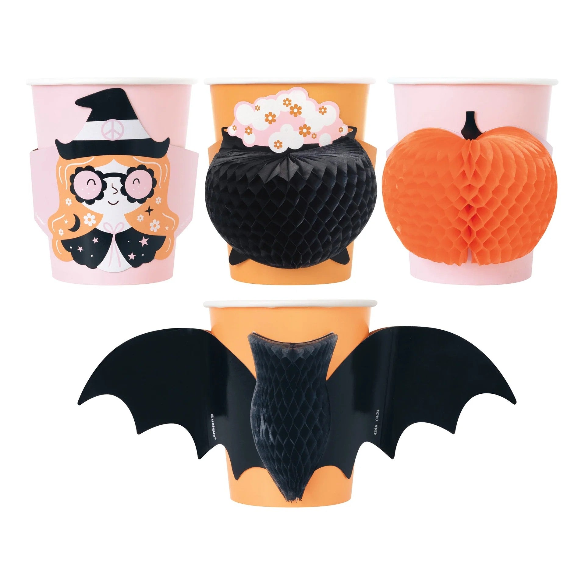 Groovy Halloween Paper Cups with Pop C/4