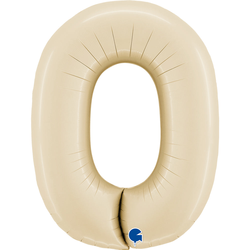 Globo 40" Número 0 Ivory Cream C/1