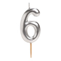 Silver Comic Candle Number 6 C/1