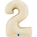 Globo 40" Número 2 Ivory Cream C/1