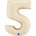 Balloon 40" Number 5 Ivory Cream C/1