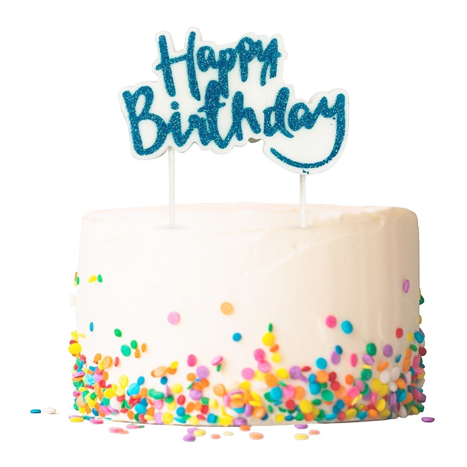 Happy Birthday Blue Candle (1 per candle)
