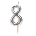 Silver Comic Candle Number 8 C/1