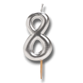 Silver Comic Candle Number 8 C/1