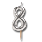 Silver Comic Candle Number 8 C/1