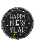 Balloon 18" Happy New Year Dots C/1