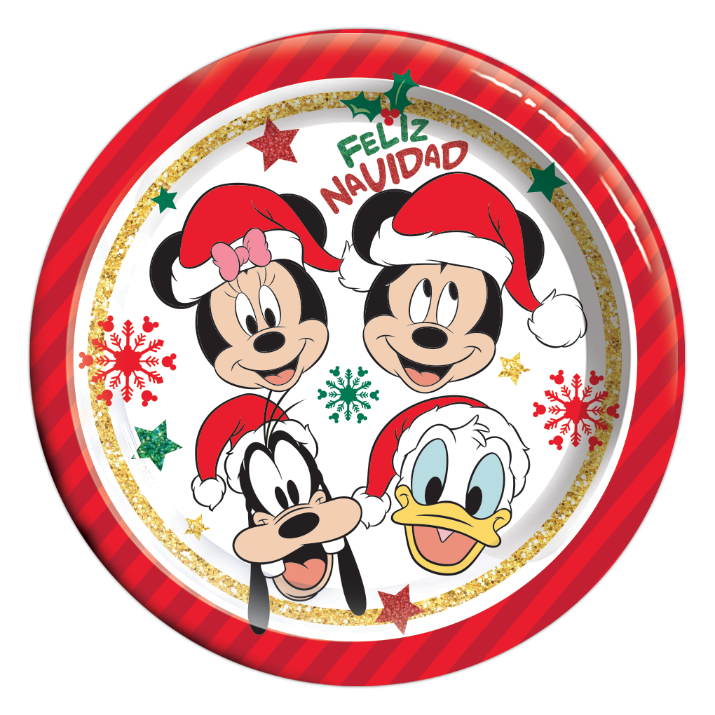 Plato 7" Mickey Mouse Navidad C/1