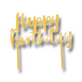 Topper Para Pastel Happy Birthday Dorado Foil  C/1