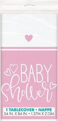 Baby Shower Pink Hearts Tablecloth C/1