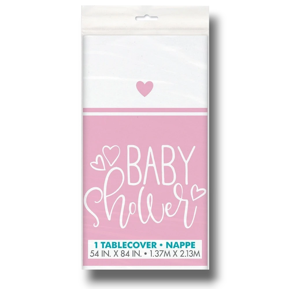 Baby Shower Pink Hearts Tablecloth C/1