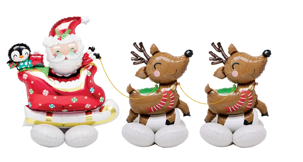 AirLoonz Trineo Santa Con Renos Navidad C/1