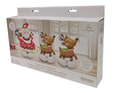 AirLoonz Santa's Sleigh with Reindeer Christmas C/1