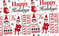 Christmas Elf Wrapping Paper with Phrases (1 Pack)