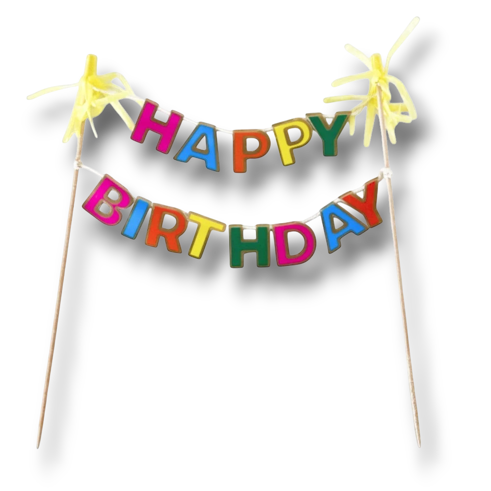 Cake Topper Happy Birthday Colores C/1
