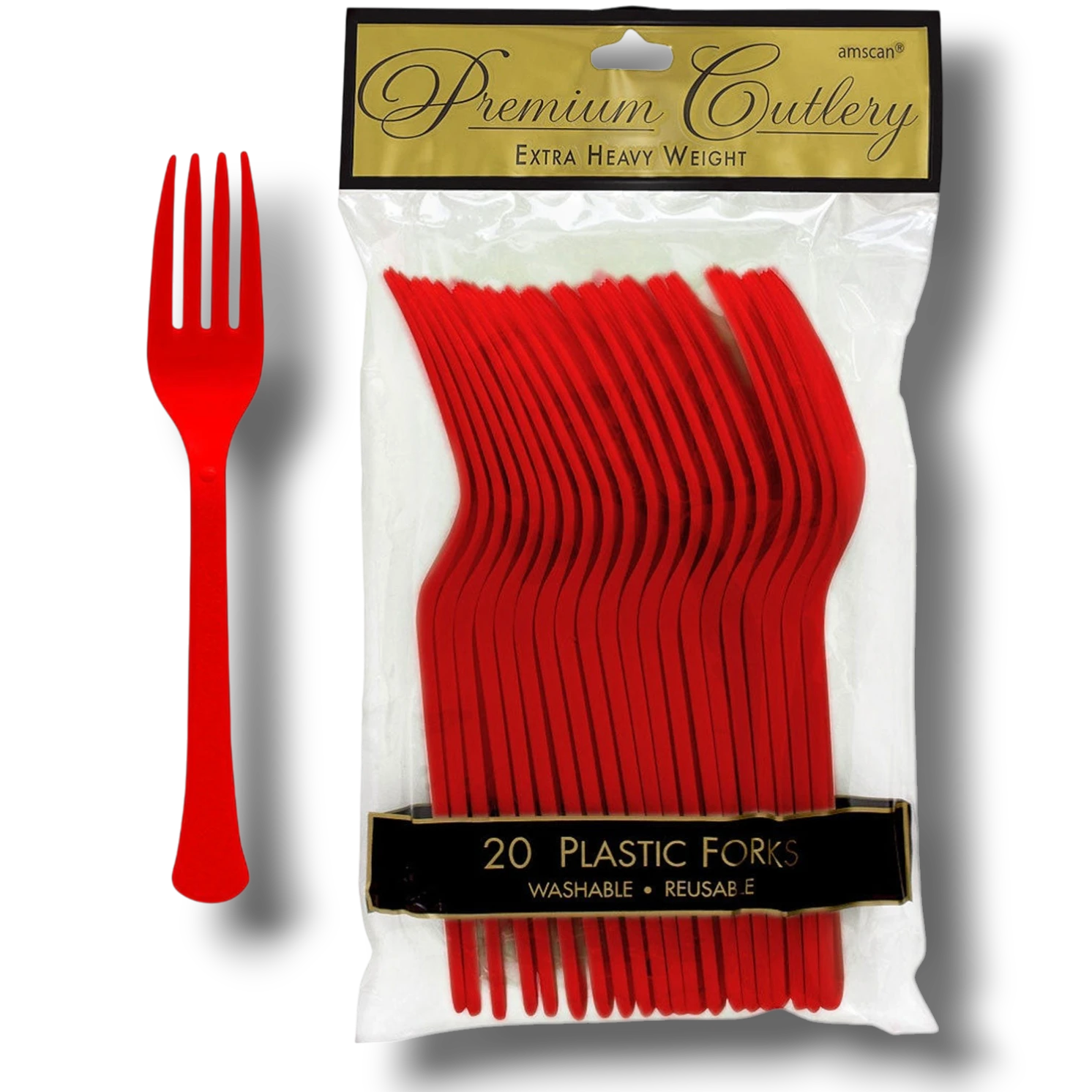 Tenedores Rojo C/20