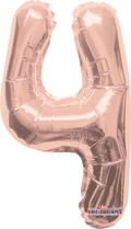 Balloon 14" Number 4 Rose Gold C/1