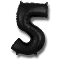 Balloon 36" Number 5 Black C/1
