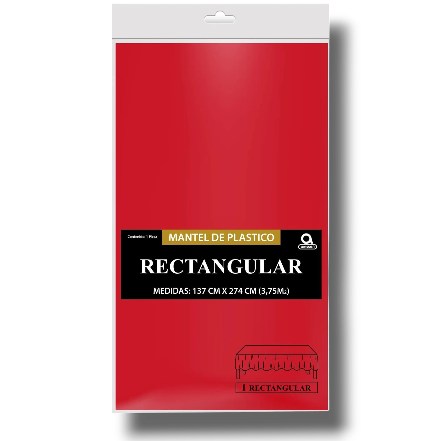 Mantel Rectangular Rojo C/1