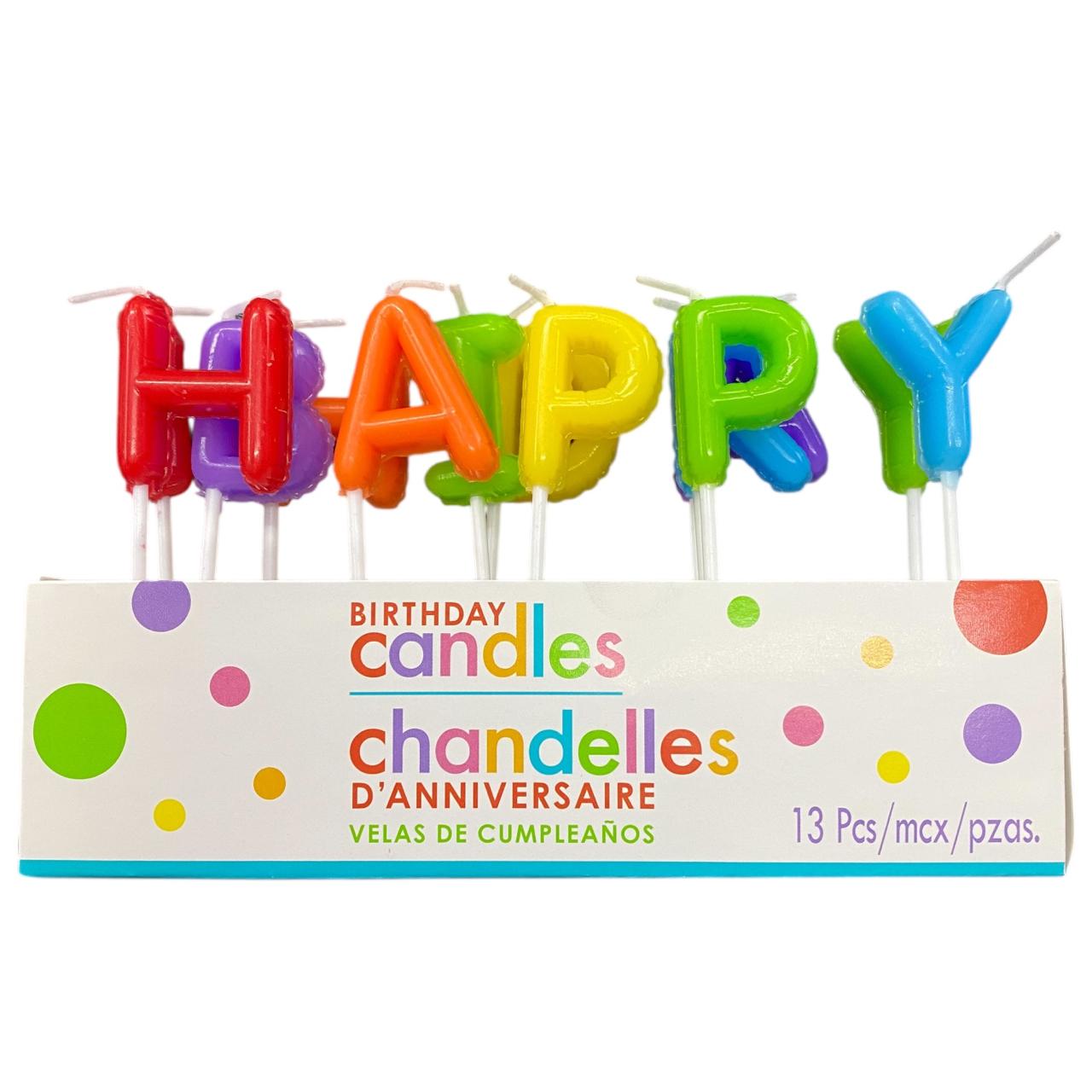 Happy Birthday Candle Colors C/1