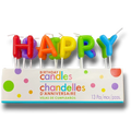 Vela Happy Birthday Colores C/1