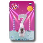 Vela Led Numero 7 C/1