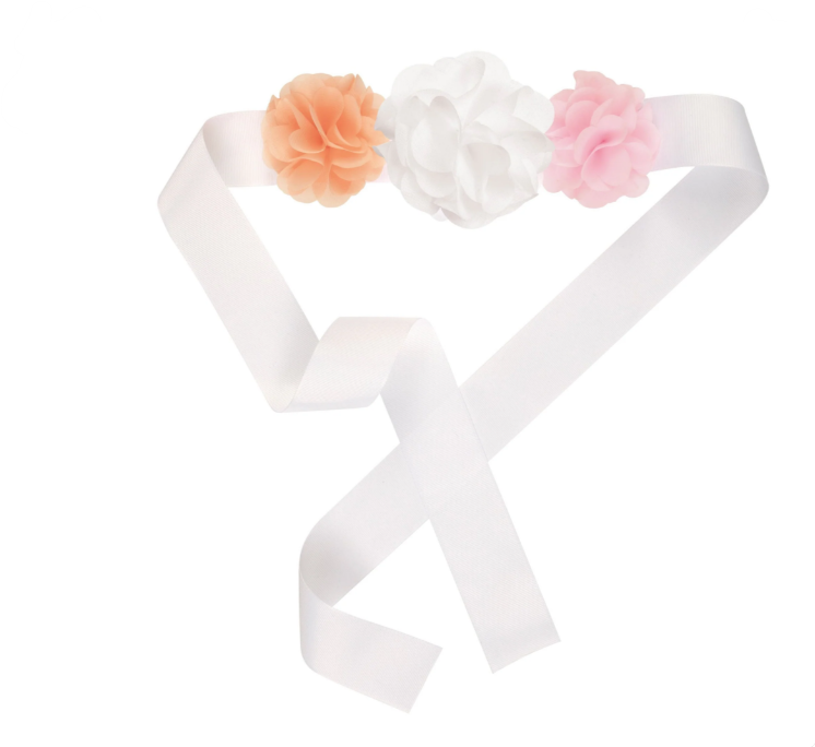 Baby Shower Flowers Bump Sash C/1